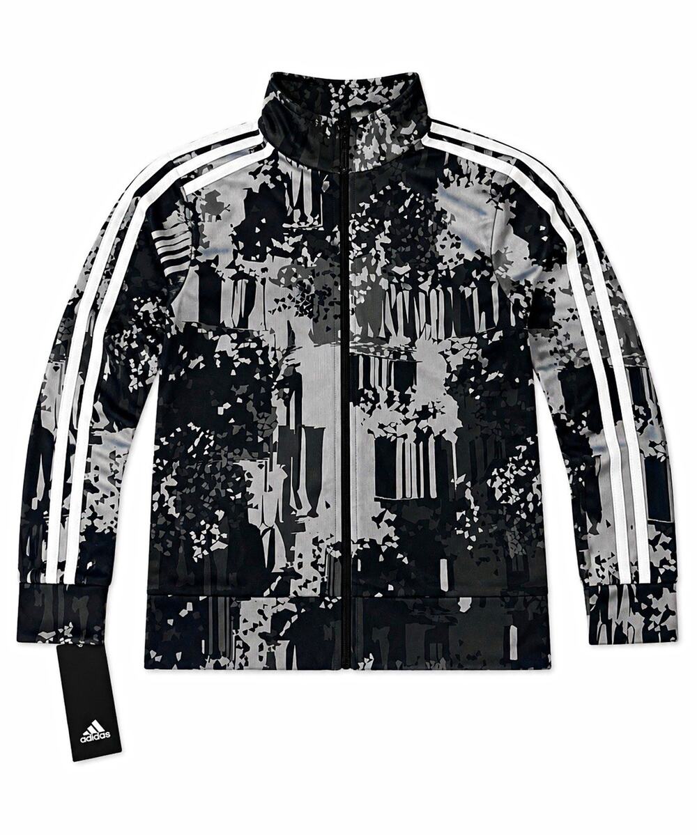 adidas 3T Full Zip Track Jacket Black Gray. Just jacket